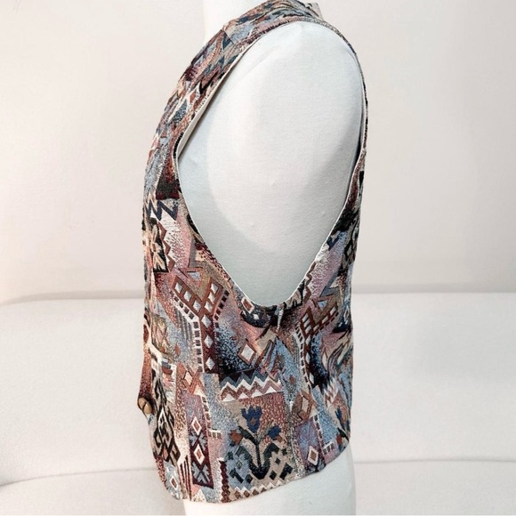 Vintage Patchwork Cottage Core Vest y2k 90s - Picture 8 of 10